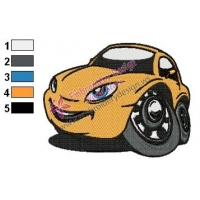 Cartoon Car Embroidery Design 06
